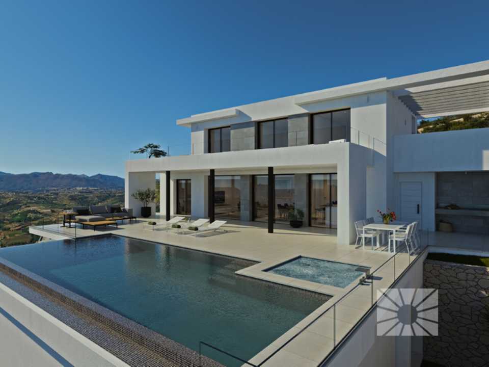 <h1>Villa Luna chalet de lujo moderno en venta en Residencial Jazmines Cumbre del Sol</h1>