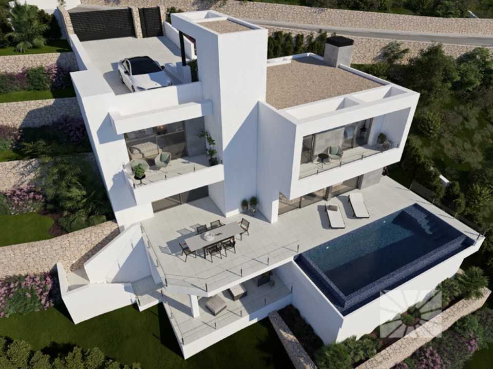  Marketing Exterior Contemporáneo PERSONALIZADA PE058 Villa Indigo- Jazmines Design